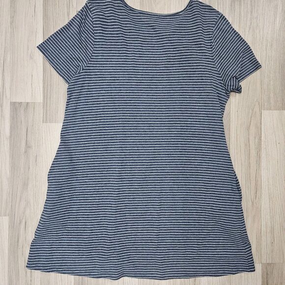 UMGEE Womens Blue Stripe Button Shirt Dress Large - Picture 7 of 7